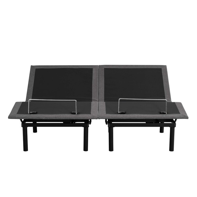 Base de lit moderne réglable en métal avec télécommande câblée, Très grand lit