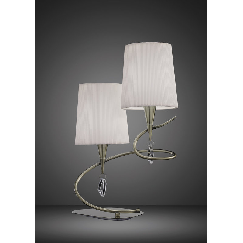 Eurich Metal Novelty Lamp, Antique Brass/Ivory