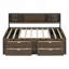 Lit de jour double de style moderne avec 2 armoires de chevet et 4 tiroirs-1265925540