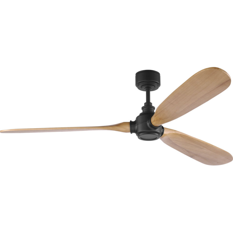Valiant Smart 60 Ceiling Fan, Natural Honey, Midnight Black