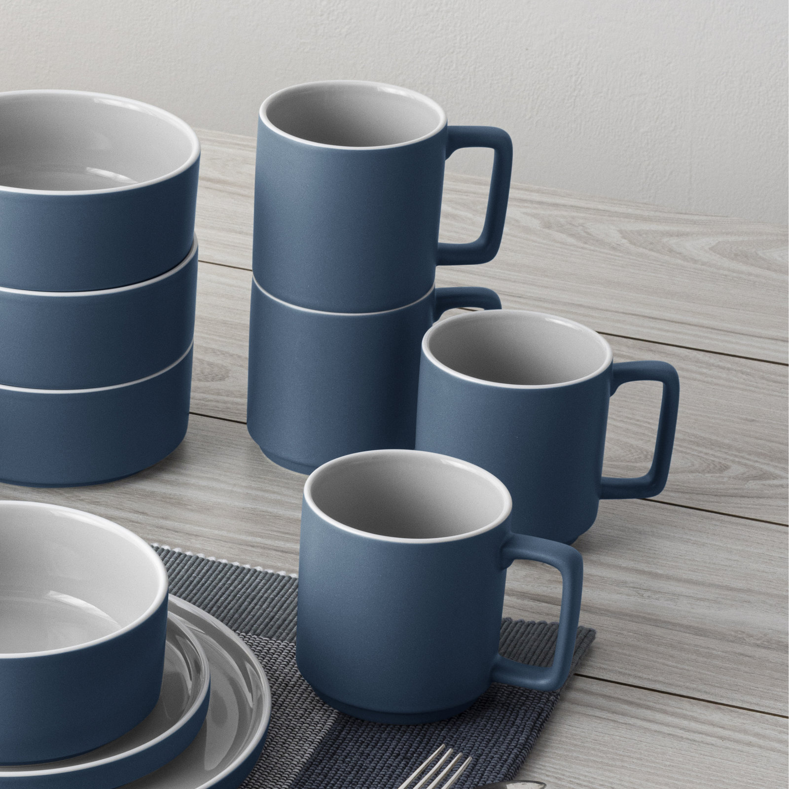 Noritake ColorTrio Stax Mug, 16 oz., Blue