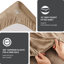 Ensemble de draps 4 pièces pour grand lit taupe - 100% douillet avec 2 taies d'oreiller plates convenant aux matelas de 16 po brossés ultra doux des deux côtés