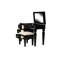 Meuble-lavabo traditionnel avec tabouret noir