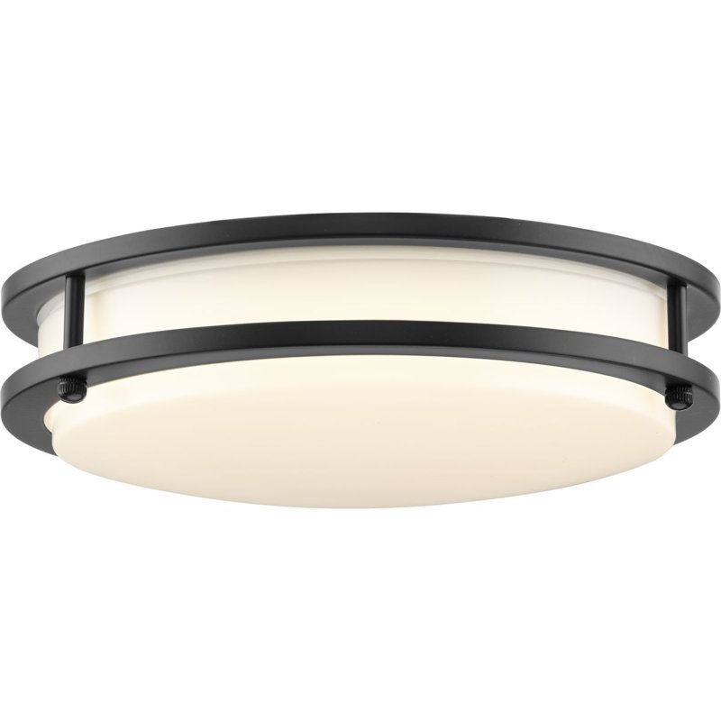 Plafonnier encastré 5 lumières, Noir mat, H 2,82 po x l 10,24 po x P 10,24 po