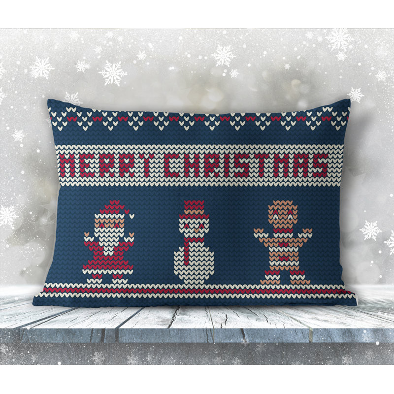Coussin décoratif intérieur / extérieur Merry Xmas Merry Xmas, 16" x 16"