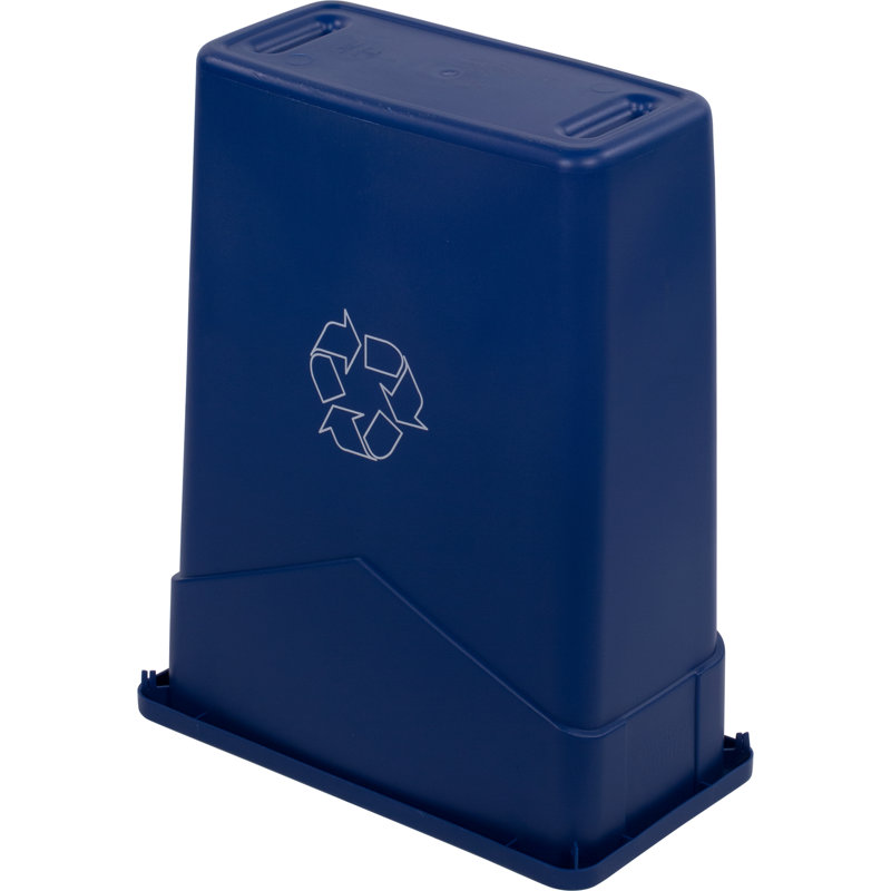 TrimLine™ Plastic Open Outdoor Trash & Recycling Bin - 15 Gallons, Blue, 15