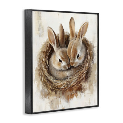 «Bunny Duo in Nest», estampe numérique, design par Franklyn Gregory