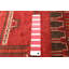 Tapis rouge en laine noué à la main de conception unique 2 pi 10 po x 4 pi 6 po New Age