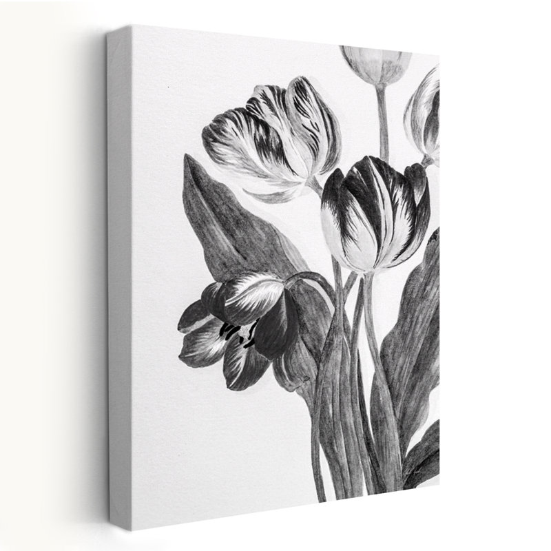 Minimalist Illustrated Tulip, 36" H x 24" W