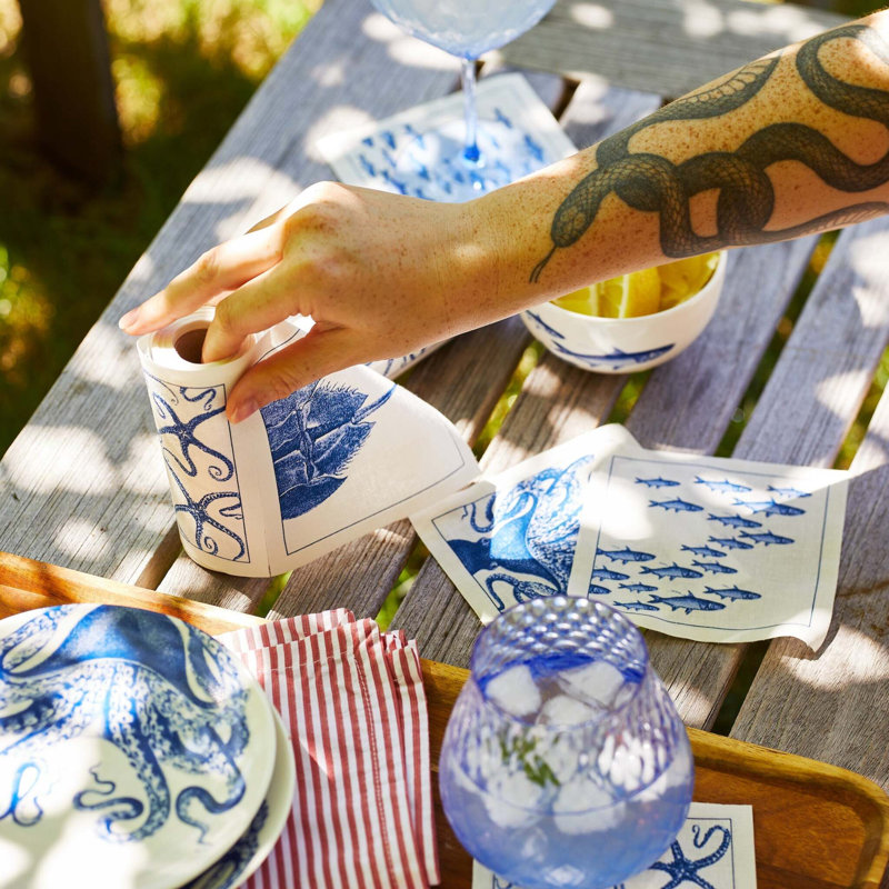 Starfish 100% Cotton Square Napkins
