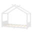 Twin House Floor Bed with Support Slats, Solid Wood House Bed Frame, No Box Spring Needed and Opening Constructure-1143492676