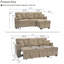 Canapé modulaire convertible avec lit escamotable et rangement dissimulé-2098700712-2098700717