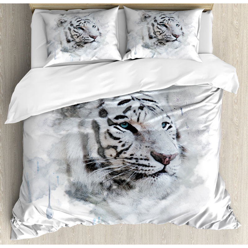 Animal Modern & Contemporary Polyester Duvet Cover, Queen Duvet Cover + 2 Shams
