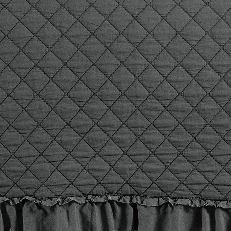 Bashira Modern & Contemporary Polyester Quilt, Twin Quilt + 1 Twin  Shams, Light Grey
