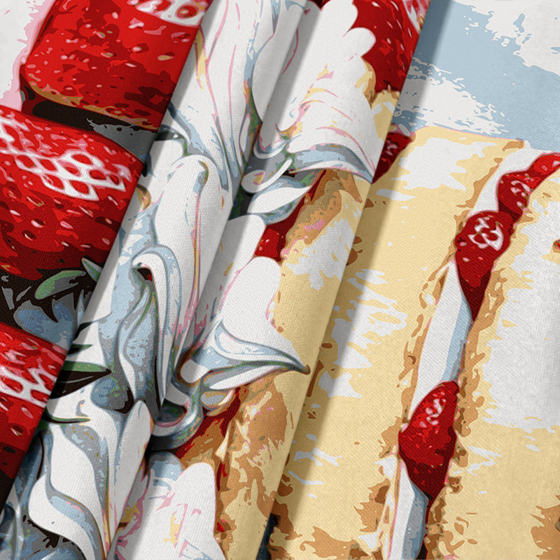 Tapisserie murale Desserts Strawberry shortcake, 26 po x 36 po