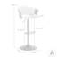 Tabouret de bar à hauteur réglable en similicuir crème et bois de noyer, mobilité à 360 degrés, pour bureau à domicile