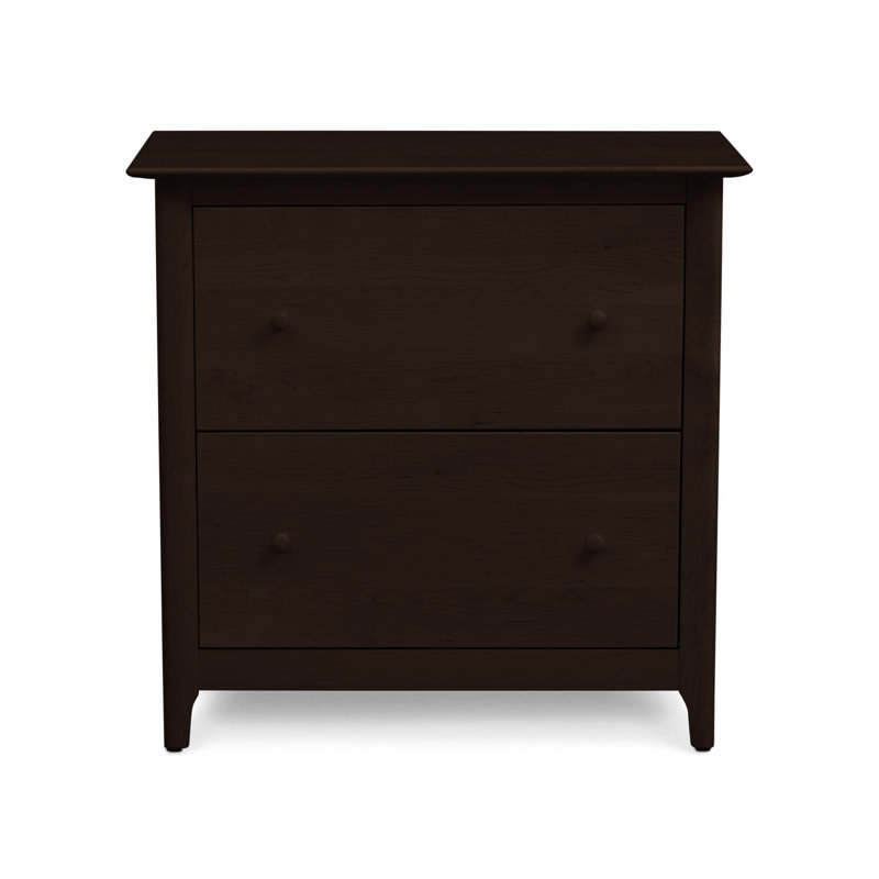 Sarah 32.5'' Wide 2 -Drawer Solid Wood File Cabinet, Smoke Cherry