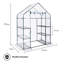 Compact Walk In Green House with 6 Shelves and Weatherproof PVC Plastic Cove