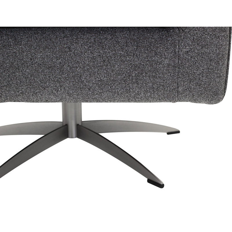 Fauteuil pivotant de 26,25 po Basilina, Mélange de polyester granit Terrace