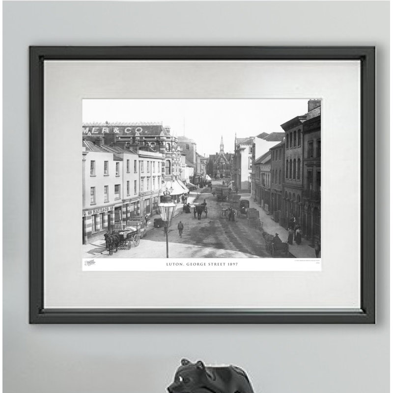 Luton, George Street 1897 - Single Picture Frame Print, 28cm H X 36cm W x 2cm D