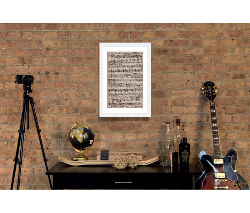 Art moderne - Partition musicale «Ode to Joy» par 5by5collective - impression d'art graphique, H 24 po x l 16 po x p 1 po