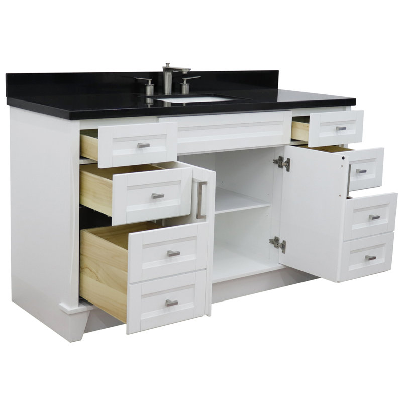 Ensemble de meuble-lavabo simple 61 po Denzell, Noir galaxie
