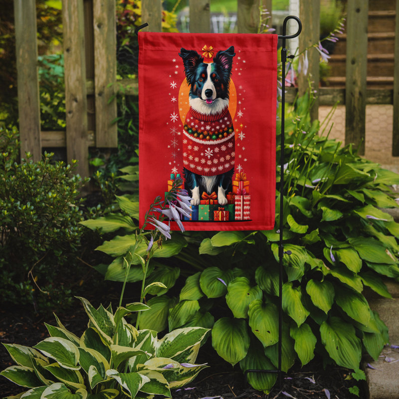 Drapeau de jardin en polyester double face H 15,5 po x l 11,25 po