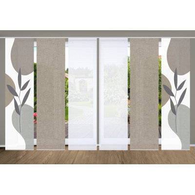 Polyester Semi Sheer Track Insert Sliding Panel