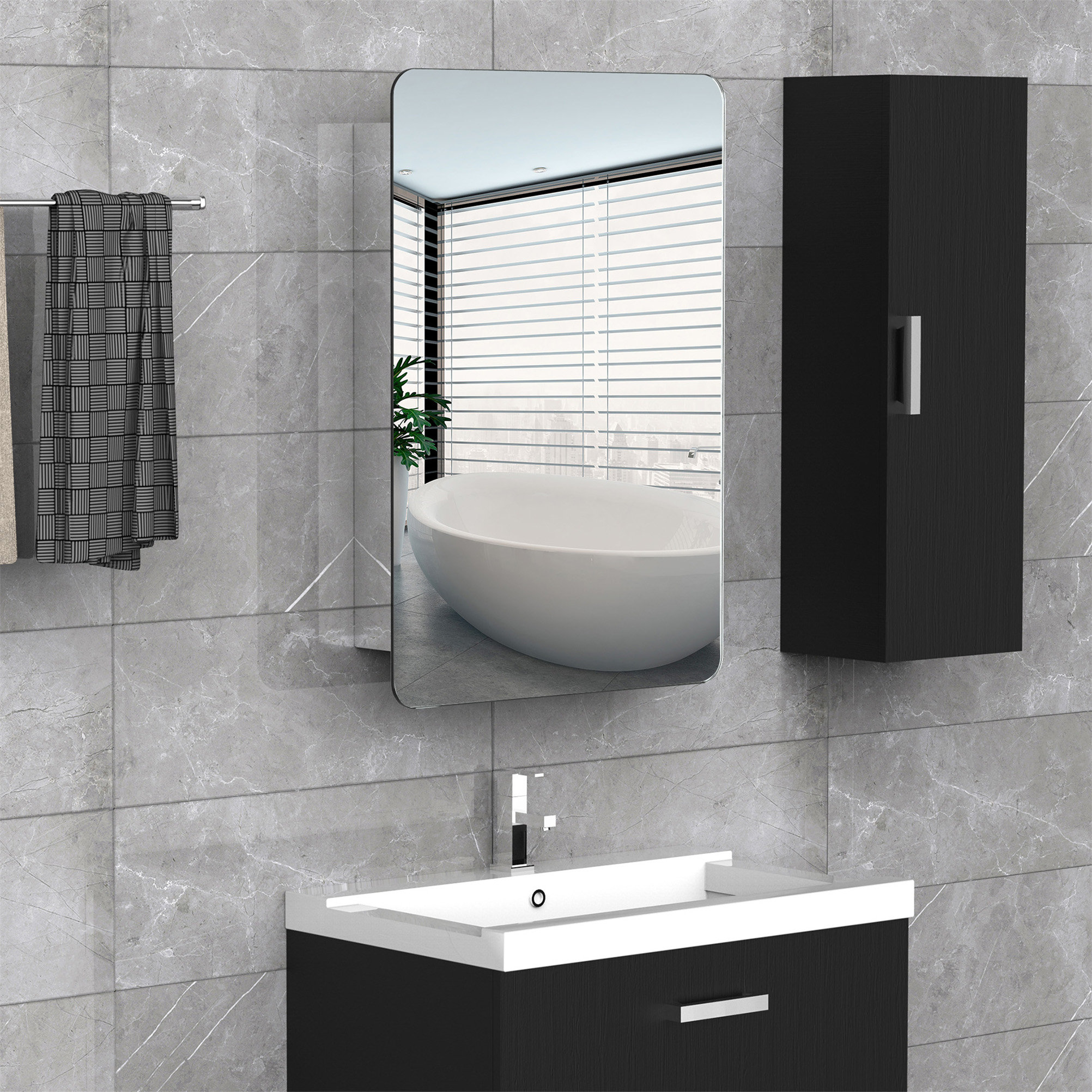 Latitude Run® Devdhari Wall Mounted Bathroom with Mirror