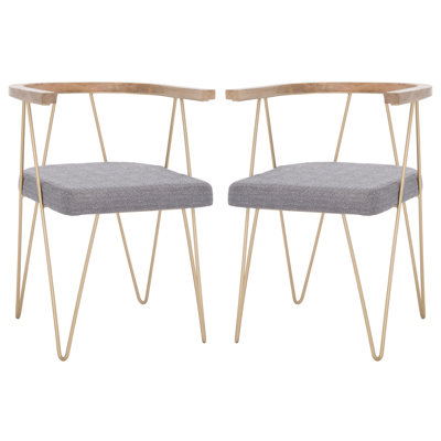 Chaise avec accoudoirs en coton Krissy
