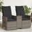 Vidaxl Reclining Garden Sofa Grey-116119960-116119956
