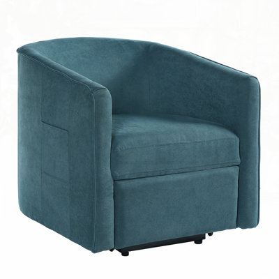 Caldena Mid-Century Modern Chenille Power Lift Recliner Chair with Barrel-Back Comfort