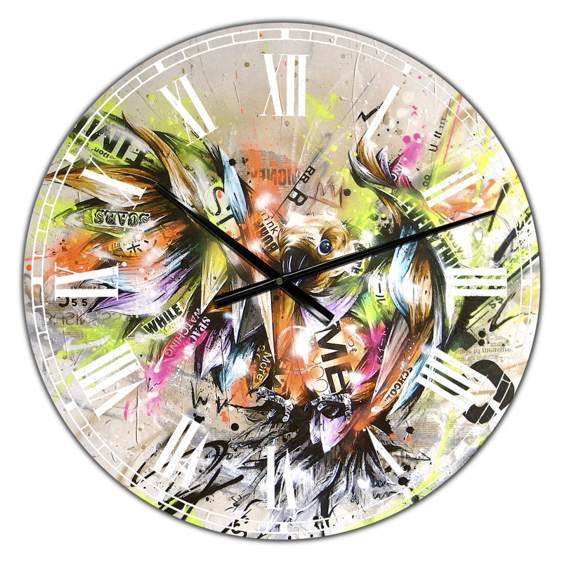 Horloge murale moderne Street Art Graffiti, Surdimensionné