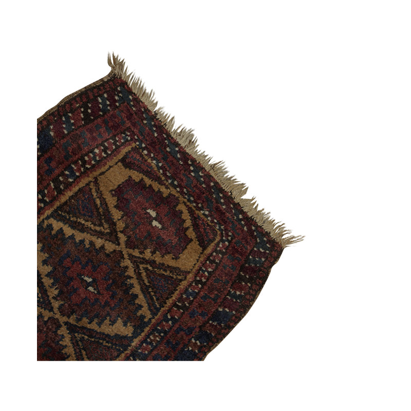 Antique Afghan Wool Southwestern Area Rug