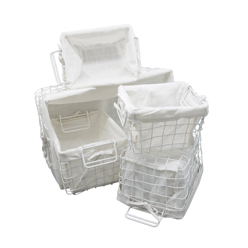 Ensemble de paniers en tissu 5 pièces assortis