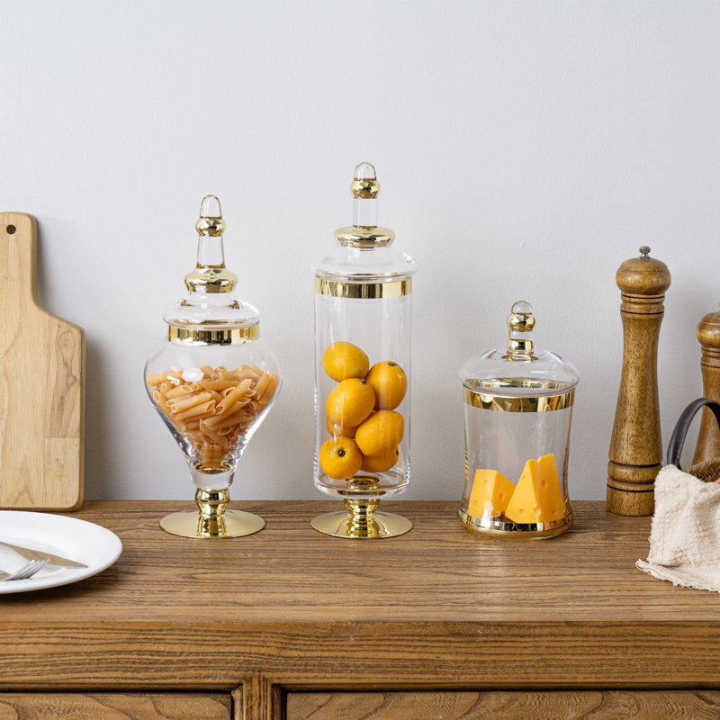 Kitchen Lid Glass Jars Canister Set