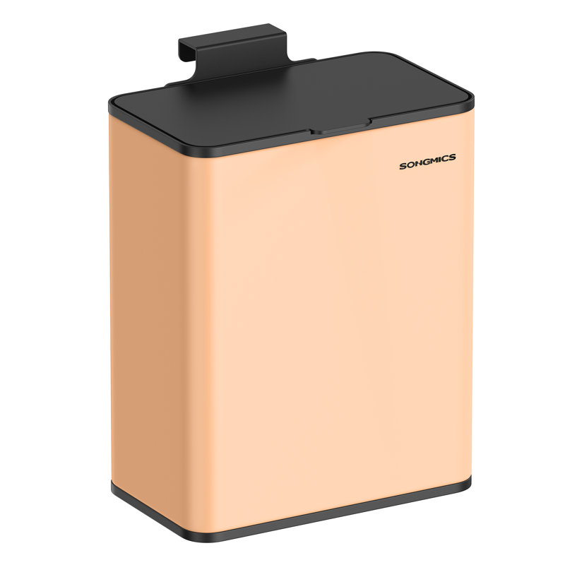 Taeshon Steel Kitchen Trash Can, Orange