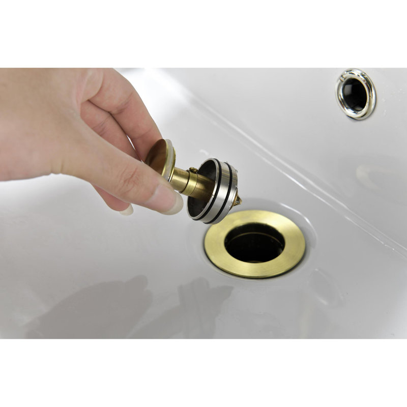Centerset 2-handle Bathroom Faucet with Drain Assembly, Gold