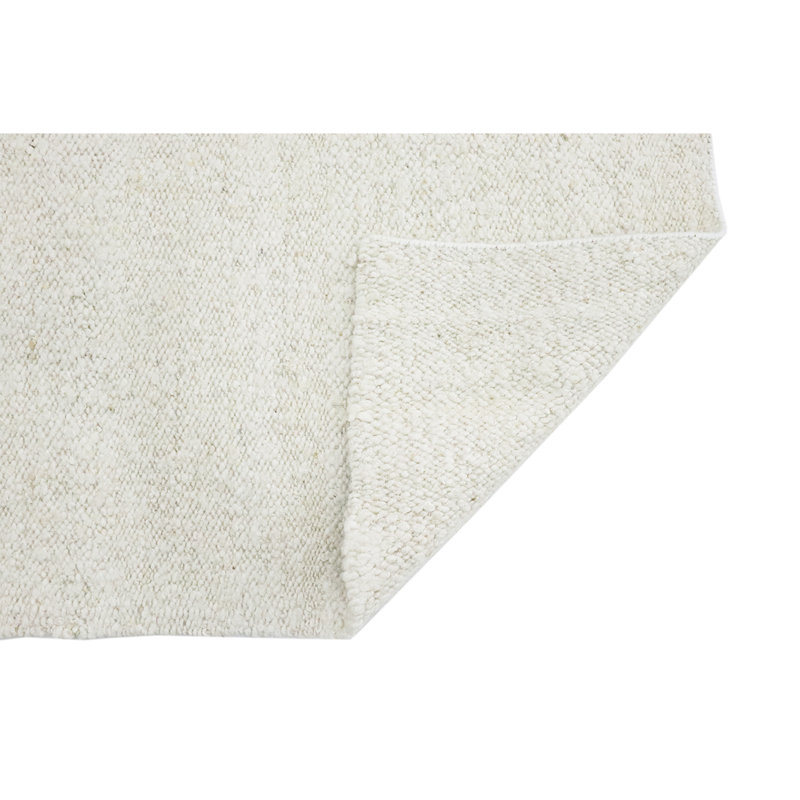 Wool Area Rug in Ivory, Rectangle 6' x 9'