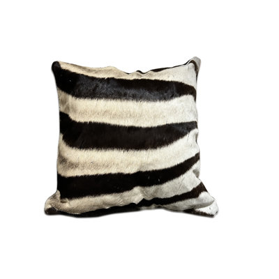 Real Zebra Skin Pillow Cover 17X17 inches
