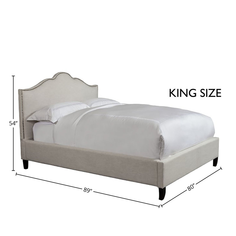Jamie Upholstered Standard Bed, Natural, King