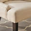 Chaise de salle à manger beige moderne (2 chaises) - rembourrée avec dossier capitonné sans pieds et pieds fuselés, chaises à assembler requises (2) droites contemporaines