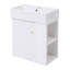 Meuble-lavabo flottant 21,6 po - Lavabo en céramique, rangement à droite, goût moderne 21,6 po avec baignoire moderne et peu encombrante-1509968324