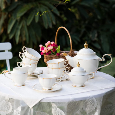 Exquisite bone china tea set