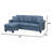 Reinbeck Modern Sofa Glossy Polyfiber Tufted Cushion Couch Sectional Sofa Chaise Living Room Furniture Reversible Sectionals Chaise