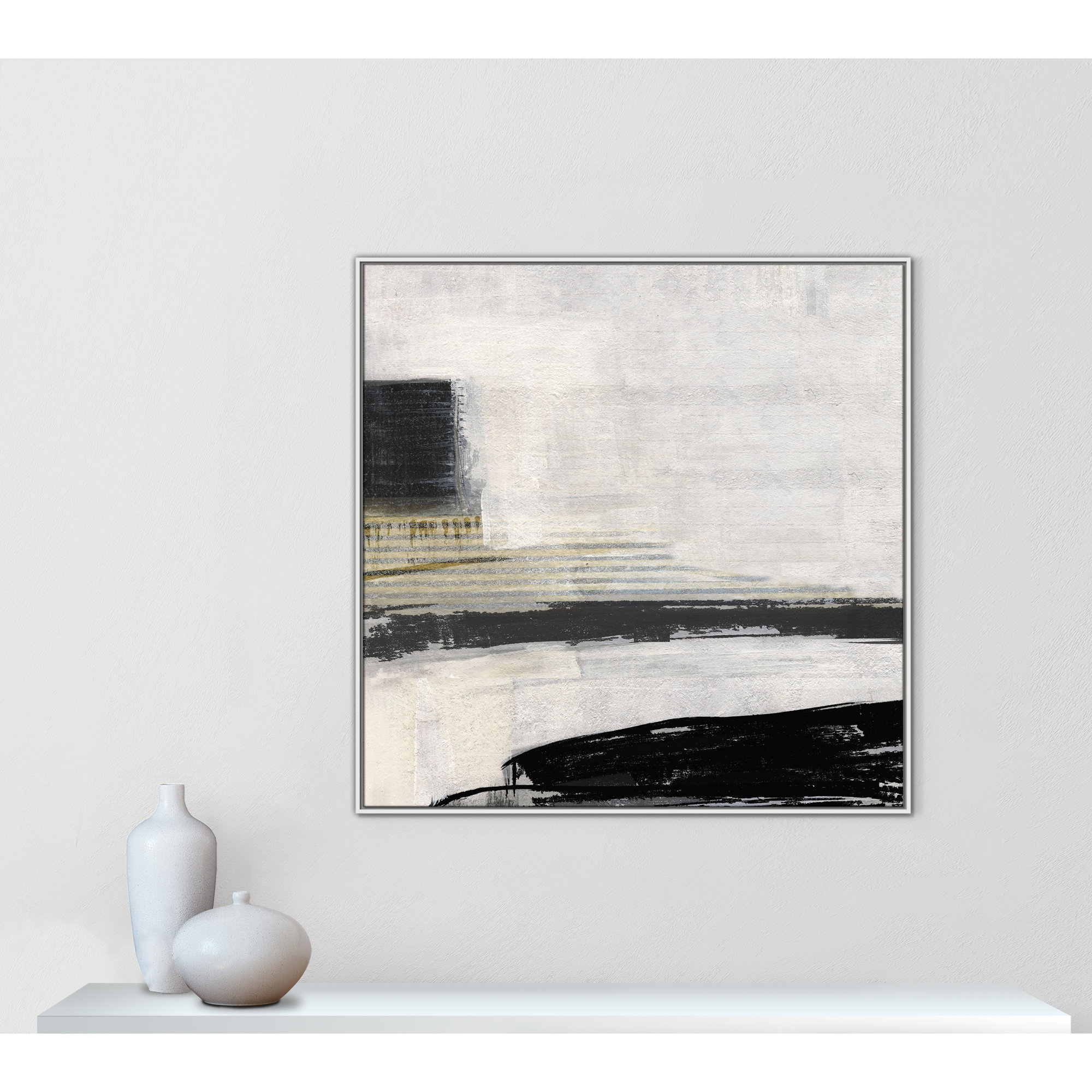 La Bande I Print by Sally Swatland, White, 46.5" H x 46.5" W