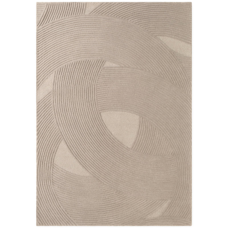 Wool Hand Tufted Area Rug, Beige, Rectangle 160 x 230 cm