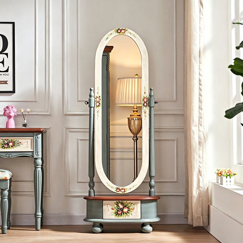 Miroir d'appoint 64,17 "style rétro américain