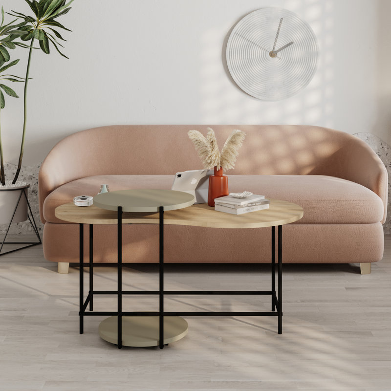 Adreona Four Leg Coffee Table, Ash Green