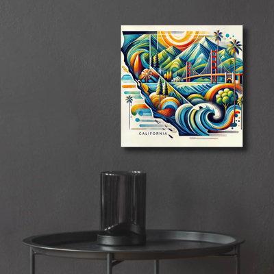 'California Abstract' by Rey Klimt Acrylic Glass Wall Art